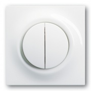 Клавиша двухклавишного выключателя с лампой ABB impuls альпийский белый (1785-74)
