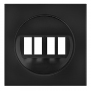 Накладка аудио-розетки (черный бархат) LK60