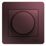 Светорегулятор (диммер) поворотный  300Вт  в сборе  SE Glossa, баклажановый