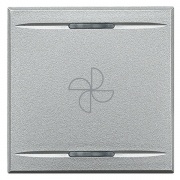 Axolute Клавиши с символами для системы автоматизации для 2 функций - 2 модуля, вентилятор, цвет алю