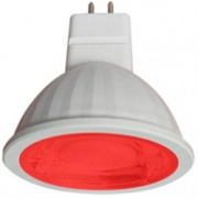 Лампа светодиодная Ecola GU5.3 MR16 color 9W Красный