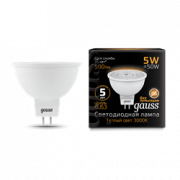 Лампа Gauss MR16 5W 500lm 3000K GU5.3 LED 1/10/100