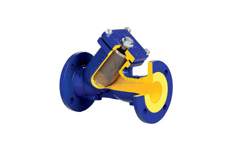 Фильтр грубой очистки Zetkama 821A - Ду40 (ф/ф, PN16, Tmax 300°C, сетка 1000 мкм)