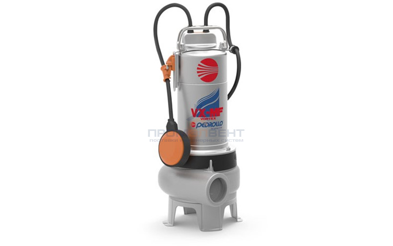 Насос фекальный Pedrollo VX 8/35-MF - 0,55 кВт (3x400 В, Qmax 350 л/мин, Hmax 8 м, кабель 10 м)