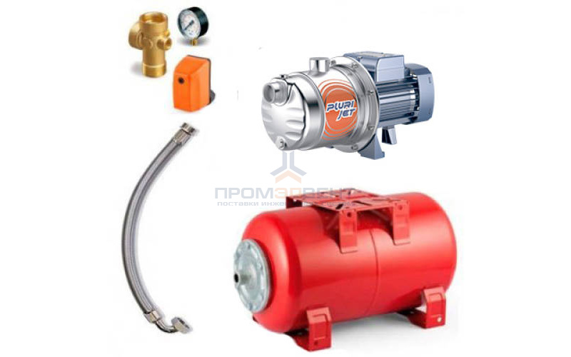 Насосная станция Pedrollo HYDROFRESH PLURIJETm 3/100-N-50 CL - 0,55 кВт (Qmax 120 л/мин, 1x230В)