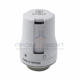 Головка термостатическая STOUT - M30x1.5 (регулировка 2-29°C, цвет белый)