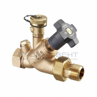 Клапан балансировочный Oventrop Aquastrom F - 1" (ВР/НГ, PN16, Tmax 120°C, со спускным краном)