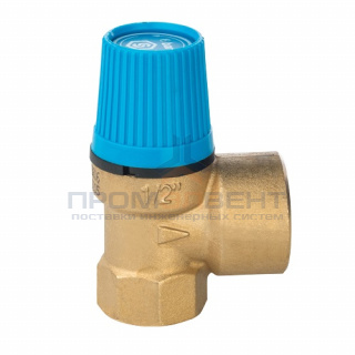 Клапан предохранительный STOUT - 1/2", сброс 3/4" (ВР/ВР, Рн 10 бар, для систем водоснабжения)