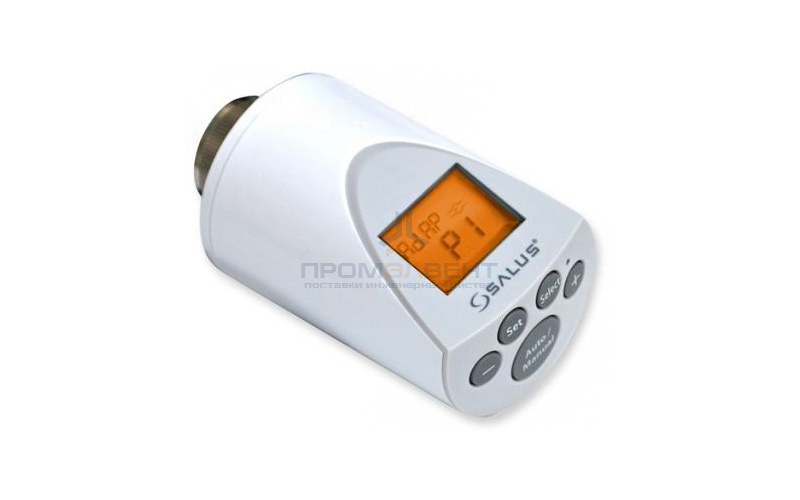 Термоголовка электронная SALUS Controls STANDARD - PH60 (регулировка 7-30°C, питание от батареек)