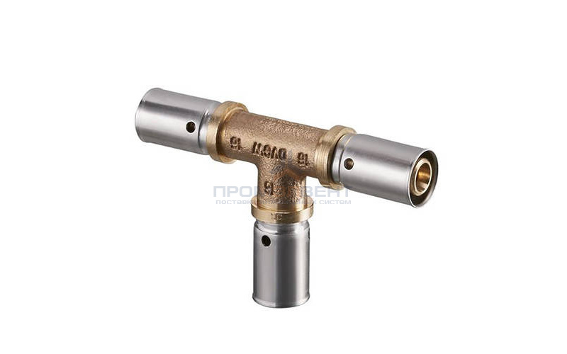 Тройник Oventrop Cofit P - 32x3.0 (прессовой, бронза)
