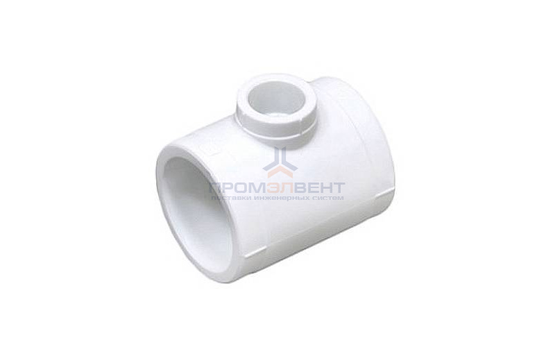 Тройник переходной Fusitek - 90 x 40 x 90 (для полипропиленовых труб под пайку, цвет белый)