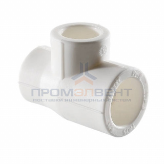 Тройник переходной VALTEC VTp.735 - 50 x 32 x 50 (для полипропиленовых труб под пайку, цвет белый)