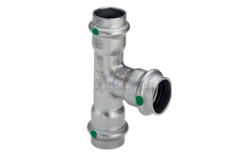 Тройник равнопроходной Viega Sanpress Inox 2318 - 18 (нержавеющая сталь)