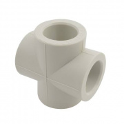 Крестовина FV-Plast - 20 (для полипропиленовых труб под пайку, цвет серый)