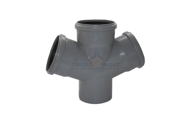 Крестовина одноплоскостная для внутренней канализации Valsir - 50 x 50 x 50x65°