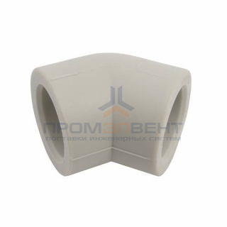 Отвод 45° FV-Plast - 63 (для полипропиленовых труб под пайку, цвет серый)