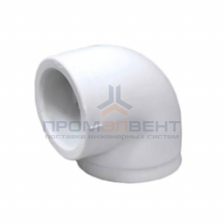 Отвод 90° Fusitek - 40 (для полипропиленовых труб под пайку, цвет белый)