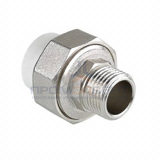 Переход на наружную резьбу разъемный VALTEC VTp.761 - 40 x 1"1/4 (для полипропиленовых труб, белый)