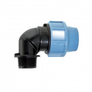 Переход на наружную резьбу угловой UNIDELTA 1008 - 25 x 1/2" (для труб ПНД, резьба пластиковая)