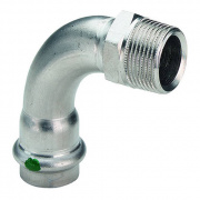 Переход на наружную резьбу угловой Viega G1 Sanpress Inox 2314 - 42 x 1"1/2 (прессовой, нерж.сталь)