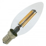 Лампа филаментная светодиодная свеча FL-LED Filament  C35 6W 3000К 220V 600lm E14 теплый свет