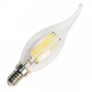 Лампа филаментная светодиодная свеча на ветру Feron LB-67 7W 2700K 230V E14 filament теплый свет