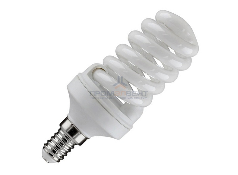 Лампа энергосберегающая ESL QL7 15W 2700K Е14 спираль d46x98 теплая
