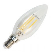 Лампа филаментная светодиодная свеча Feron LB-58 5W 2700K 230V 530lm E14 filament теплый свет