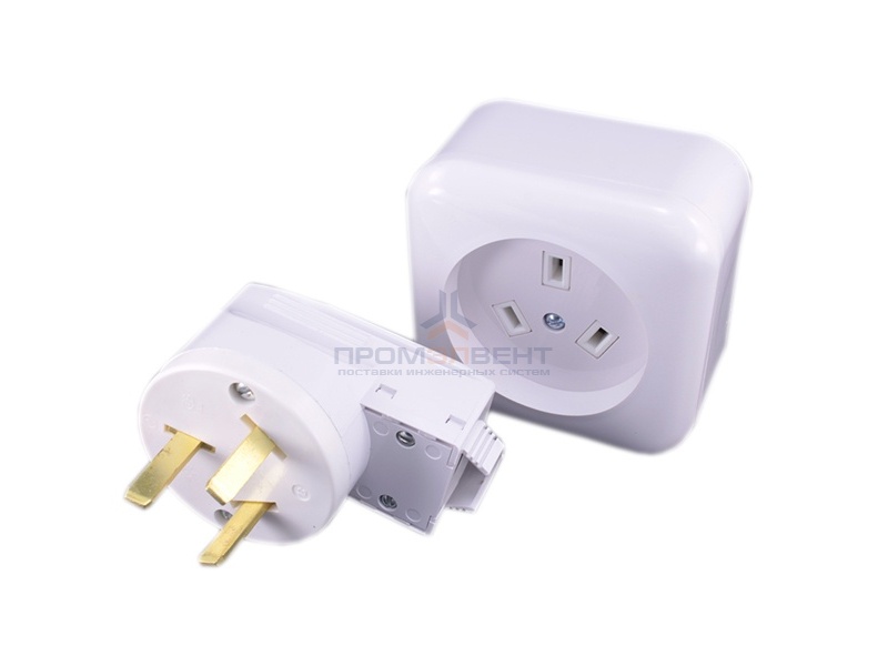 Розетка с вилкой для электроплиты 32А 220В накладной монтаж РА32-002/В32-001