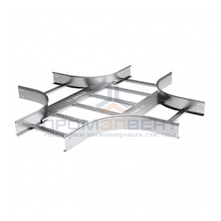 Х-ответвитель 100х400 R300, нержавеющий