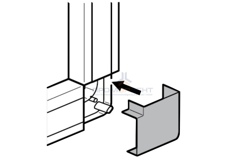 Плоский угол 24x14мм Legrand METRA