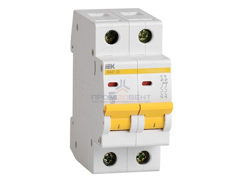 Автоматический выключатель ВА47-29 2Р 32А 4,5кА характеристика D ИЭК (автомат)