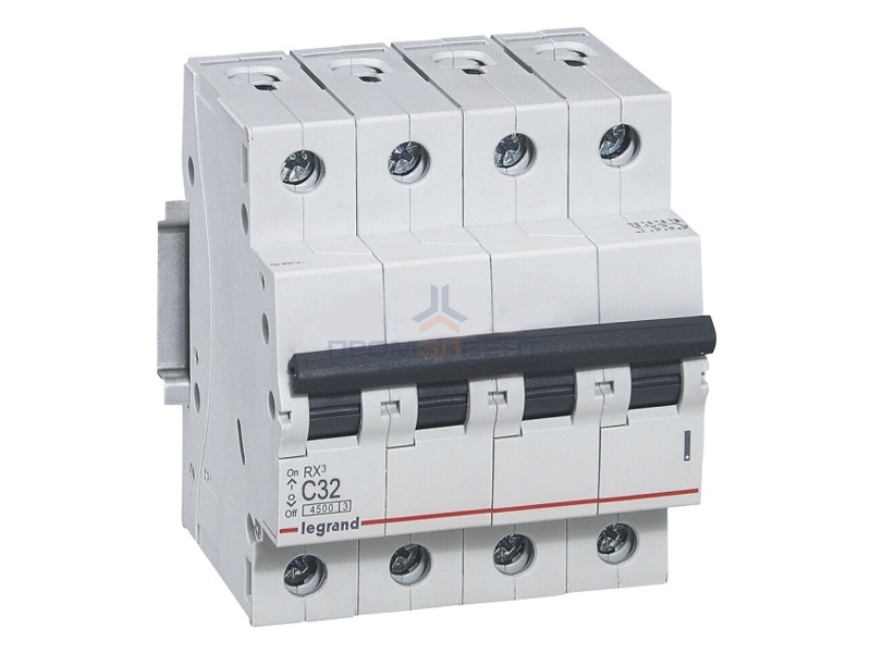 Автоматический выключатель Legrand RX3 4П 32A 4,5кА C (автомат)