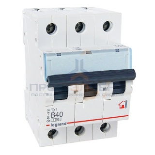 Автоматический выключатель Legrand TX3 B40A 3П 6kA (автомат)