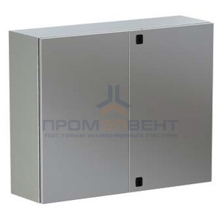 Навесной шкаф CE из нержавеющей стали (AISI 304), двухдверный, 1000 x 1000 x 300мм, без фланца