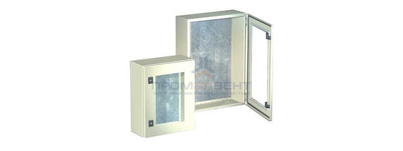 Навесной шкаф CE, с прозрачной дверью, 700 x 500 x 250мм, IP55