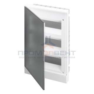 ABB Basic E Бокс в нишу 36М серая прозрачная дверь (c клеммами)