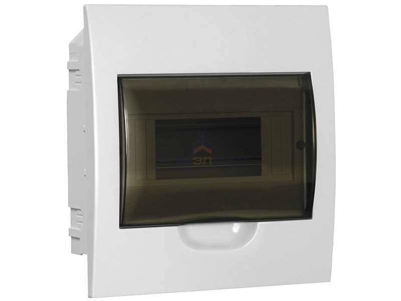 Бокс ЩРВ-П-8 на 8 модулей встраиваемый пластиковый с прозрачной дверкой IP40 ИЭК
