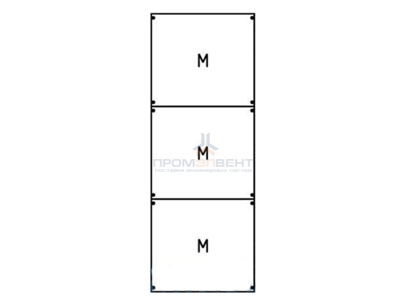 Панель с монтажной платой 2ряда/9 реек